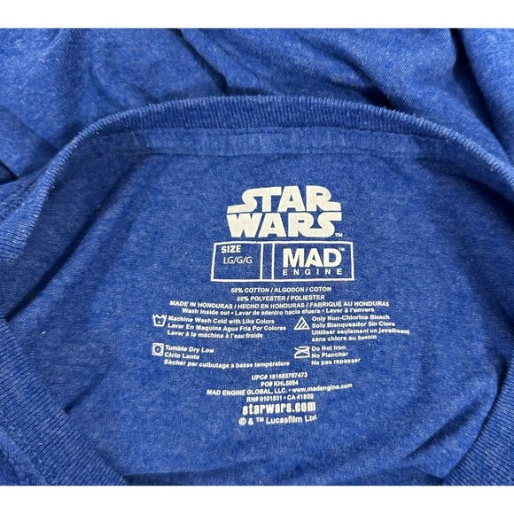 Star Wars Movie At-AT Walker Not Today Heather Blue Graphic Tee Shirt Large - Picture 4 of 8